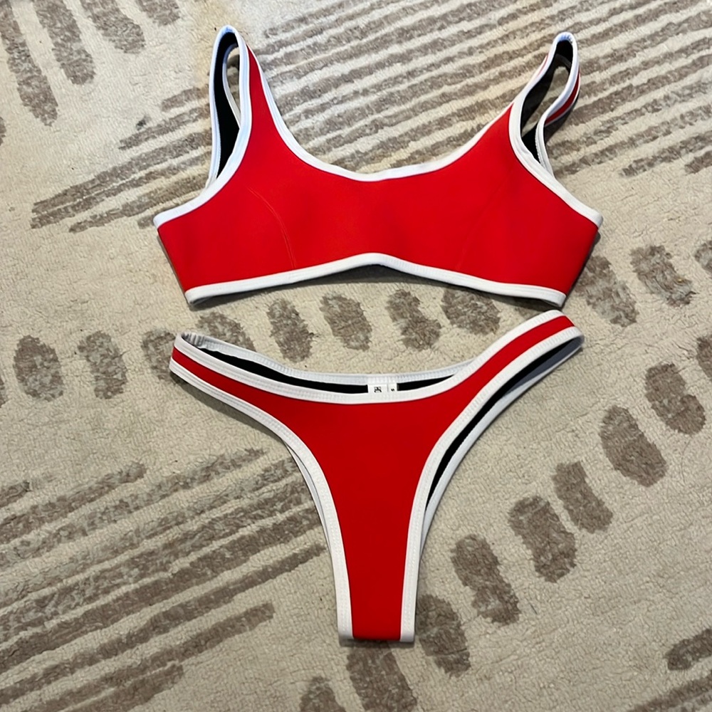 Hoaka red scuba swimsuit